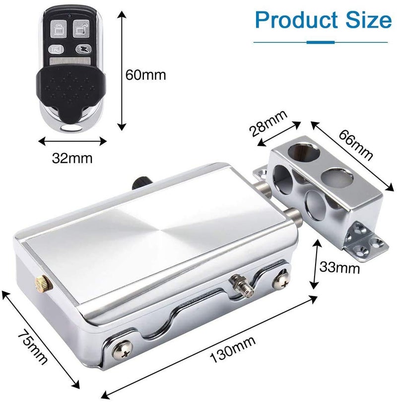 HONUTIGE Electronic Deadbolt Door Lock, Smart Wireless Anti-Theft Home Security Keyless Deadbolt Access Control System with 4 Remote Control - Image 2